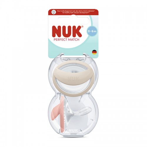 NUK Perfect Match Silicone Soother Pacifier 2pcs/box | 0-6 Months | Made in Germany
